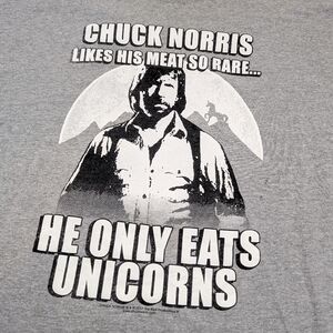 Chuck Norris Likes His Meat So Rare He Only Eats Unicorns 2XL